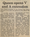 19830325 QUEEN OPENS V&A HENRY COLE WING EXTENSION CN